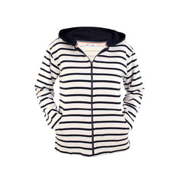Maritiem Breton Stripe Vest met Capuchon