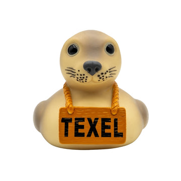 Texel Zeehond Badeendje – Schattige Zeehond met Texel Bordje